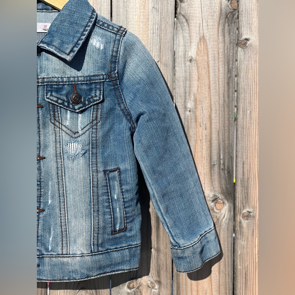 EPIC Threads distressed Cotton Denim Jacket for Girls - Picture 3 of 10